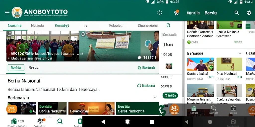 Tampilan antarmuka aplikasi ANOBOYTOTO yang informatif.