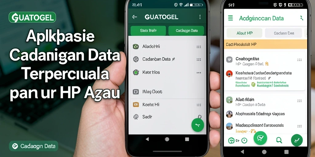 Antarmuka GUATOGEL untuk cadangan data yang mudah digunakan.