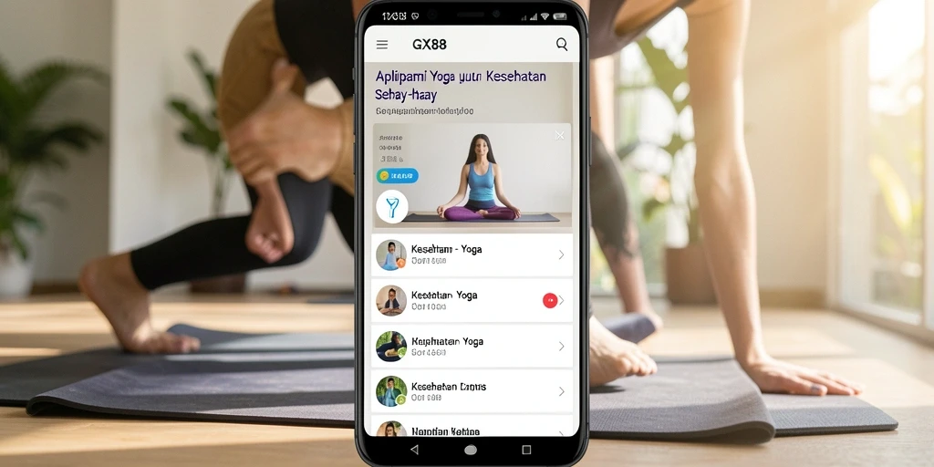 Tampilan antarmuka GX88 yang ramah pengguna dengan berbagai pilihan fungsi Yoga.
