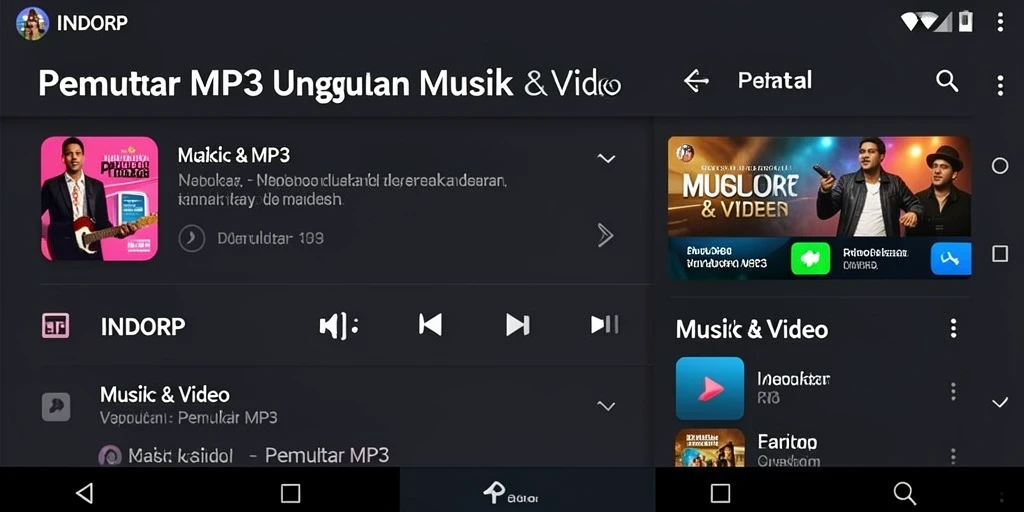 Tampilan antarmuka aplikasi INDORP yang menarik dan fungsional.