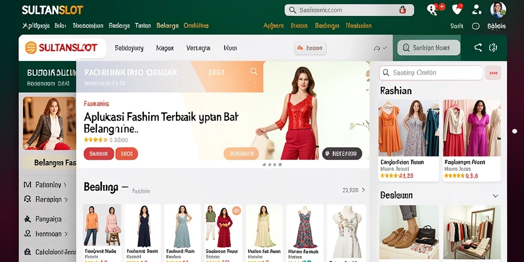 Tampilan antarmuka aplikasi SULTANSLOT yang modern dan menarik.