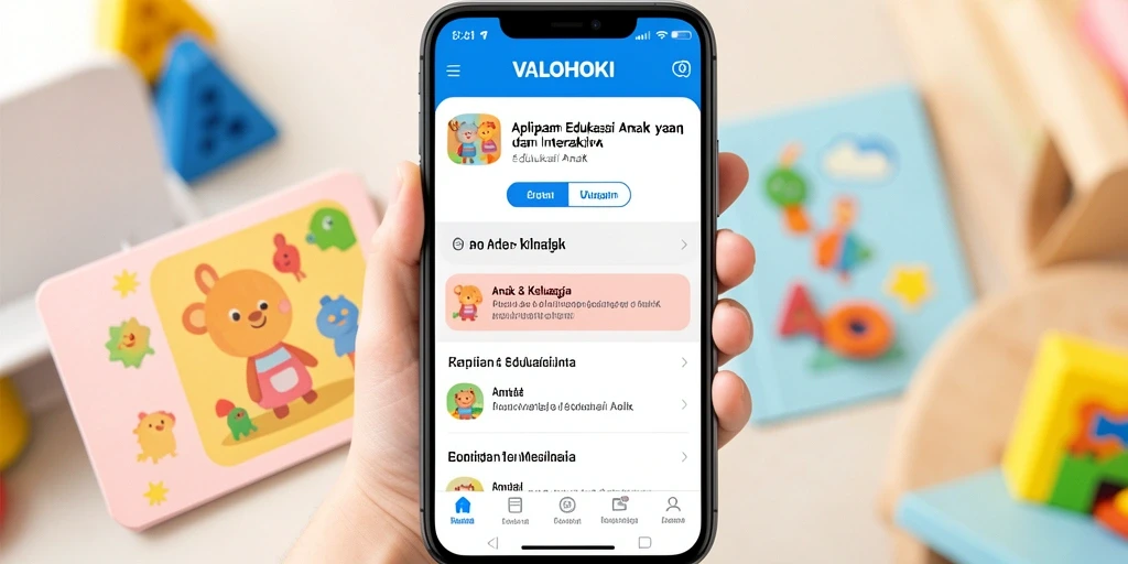Antarmuka VALOHOKI yang interaktif dan menyenangkan untuk belajar.